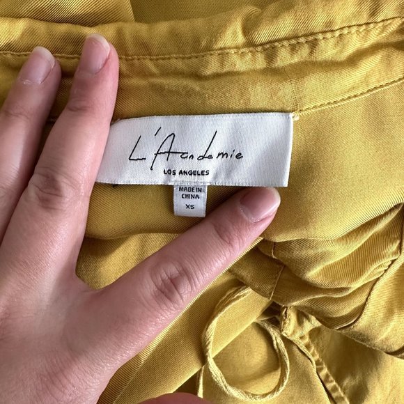 L'Academie The Gigi Maxi Dress in Mustard Yellow - Picture 10 of 14